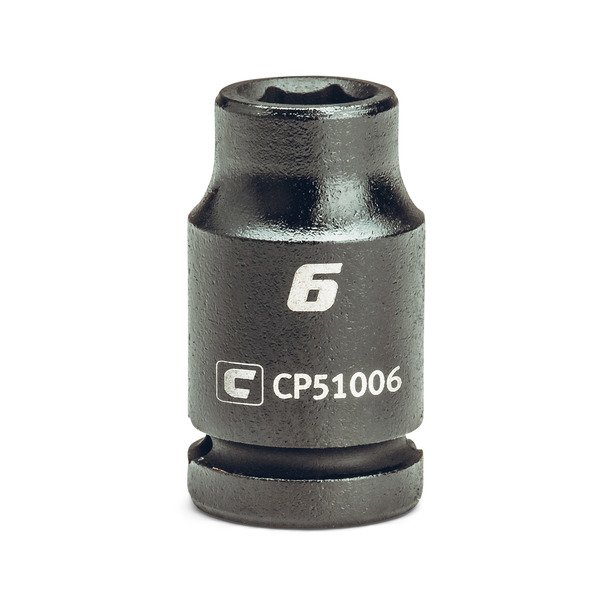 Capri Tools 1/4 in Drive 6 mm 6-Point Metric Shallow Impact Socket CP51006